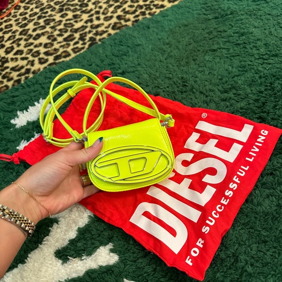 Diesel Handbags - DIESEL MINI BAG HIGHLIGHTER YELLOW BASICALLY NEW